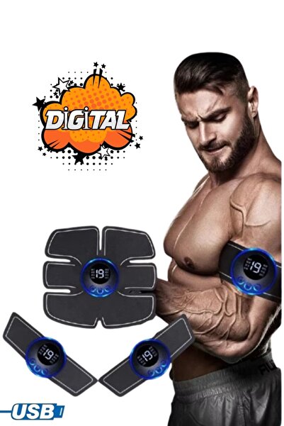 xolo 3 Set Kol Bacak Karın Egzersiz Masaj Aleti EMS Frekans Dijital