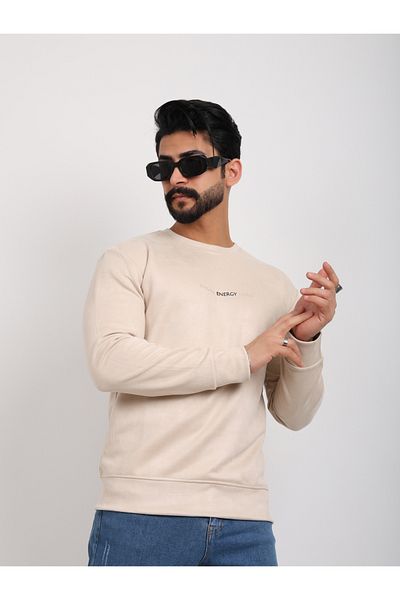 MERTEX Ανδρικό Suede Bomber Style Sweat - Κολεγιακός γιακάς, ελαστική μέση