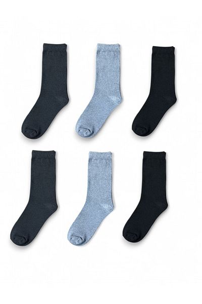 Line Smart 6 Pack Men's Cotton Soft Breathable Durable Socks