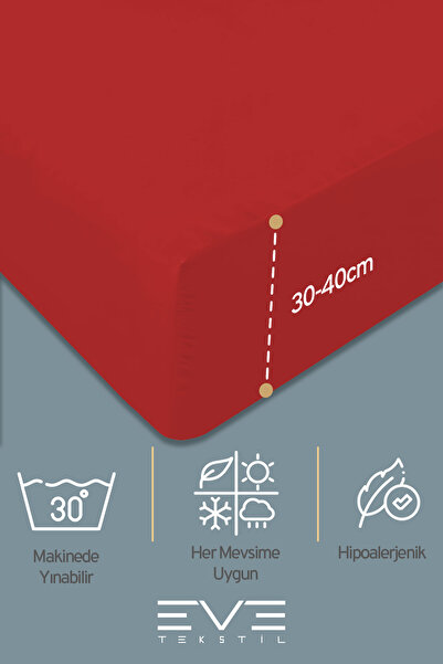 Eve Tekstil Single Rainforce Fabric Elastic Sheet and Pillow Case Set