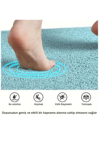 Blue Home Αντιολισθητικό και απορροφητικό χαλάκι μπάνιου 50x50 cm - Curly Cut