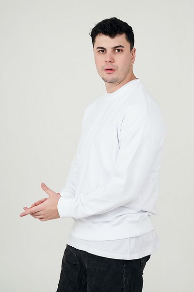 MBEY1989 Mbey Casual Crew Neck 3 Thread Slim Sweatshirt