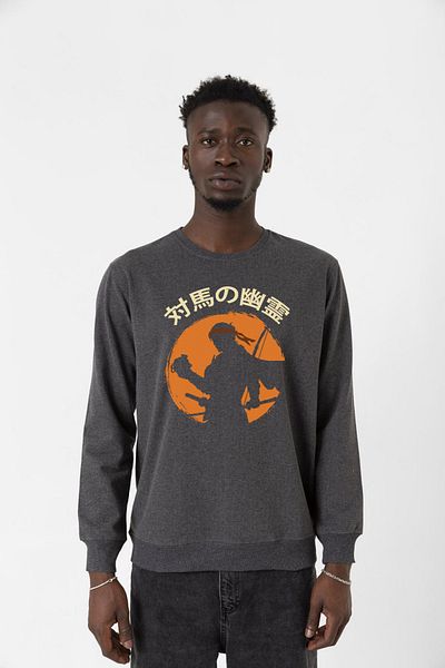 Tshirthane Ghost Of Tsushima - Ανδρικό καπνιστό φούτερ Ιαπωνικής Ισλανδίας 2ip