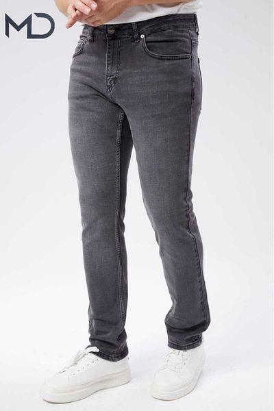 MD MARSHALL DENIM MD DENIM Ανδρικό κανονικό σχήμα καπνιστό χρώμα λείανσης μείον ύφασμα Lycra τζιν