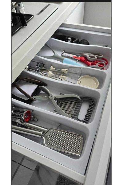 almital mobilya aksesuarları furniture accessories Λευκό συρτάρι 65x49 cm - 5 θήκες, δωρεάν κοπή κουταλιού