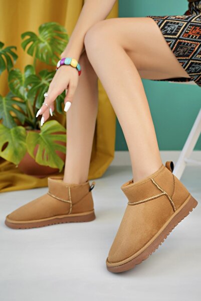 Aymood Жіночі замшеві півчехли з хутром всередині, на товстій підошві