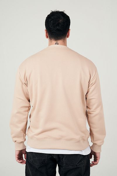 MBEY1989 MBEY Casual Crew Neck 3 Νήματα Λεπτό Φούτερ