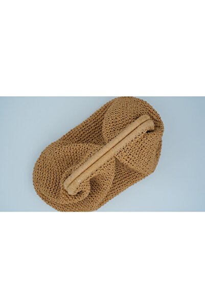 B Made Солом'яний дерев'яний клатч Burslu