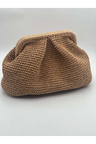 B Made Солом'яний дерев'яний клатч Burslu