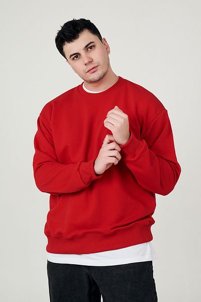 MBEY1989 Ежедневен тънък суитшърт с кръгло деколте MBEY