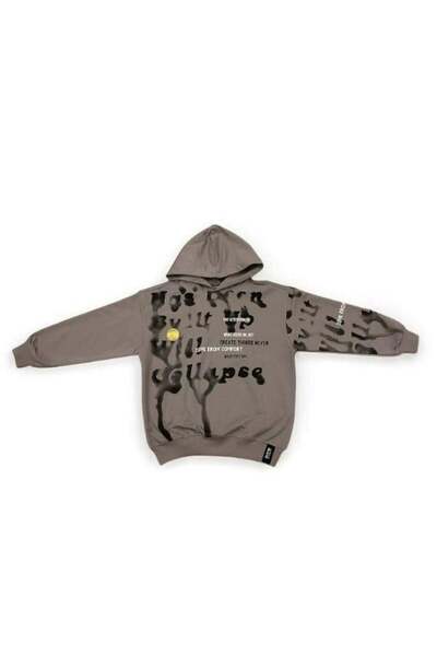 Zekids Boy's Oversize Molded Hooded Tie-Dye Patterned Sweatshirt