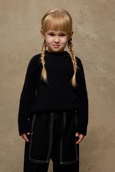 Fahhar Kids Pulover moale negru Yumoş
