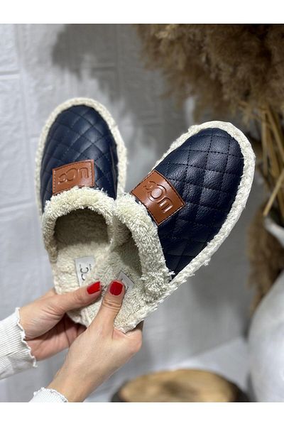 PABUCH Women's Personality Home - Fleece Plush, Slipper Inside, Star Seam, Soft Casual with Lightweight Non-Slip Soles