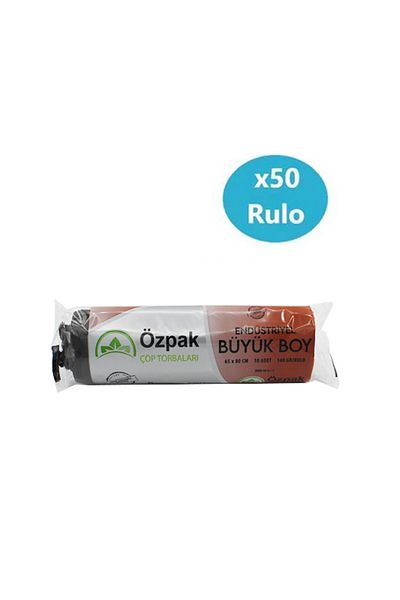 Özpak 50 Large Size Black Trash Bags - A003