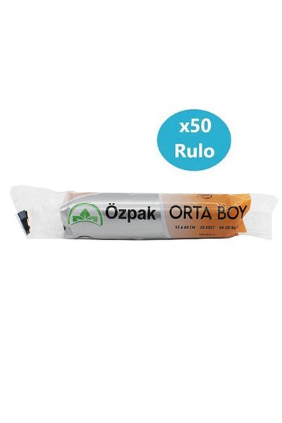 Özpak 50 Medium Size Black Trash Bags
