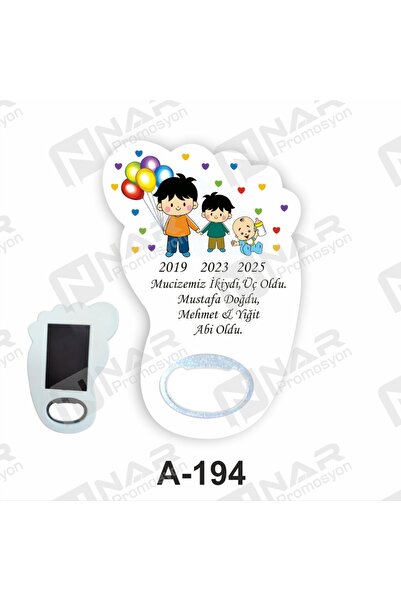 Nar Promosyon 25 Adet Mıknatıslı Ayak İzi Açacak Magnet - Jelatin Hediyeli - ...