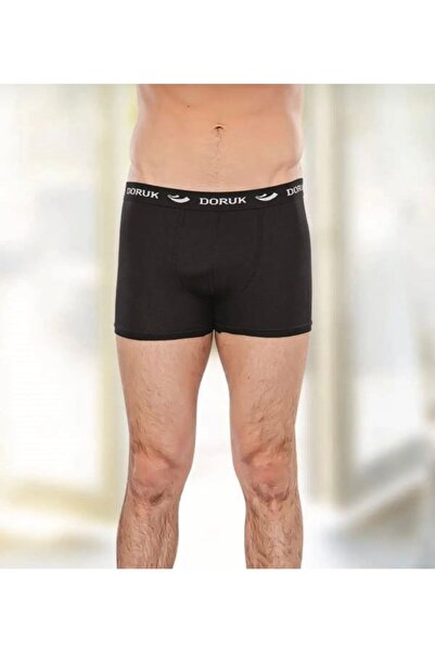 Doruk Men's Boxer Lycra Cotton Black 4 Pack