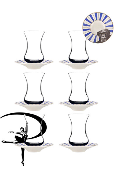 Porland Wild Life 12 Parça 6 Kişilik Çay Takımı Maymun