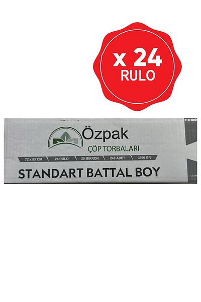 Özpak 24 Standard Oversized Black Trash Bags - A004