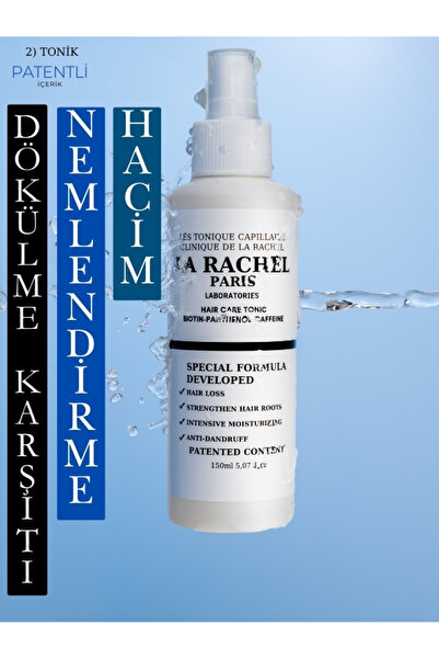 La Rachel Saç Dökülmesine Karşı Geliştirilmiş Bilimsel Saç Bakım Seti Serum-Tonik-Şampaun