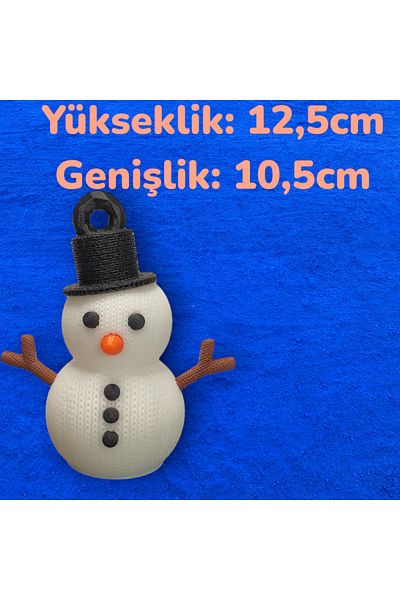 merni Flickering Light Snowman Table Ornament - Christmas Tree Hangable. (12.5cm X 10.5cm)