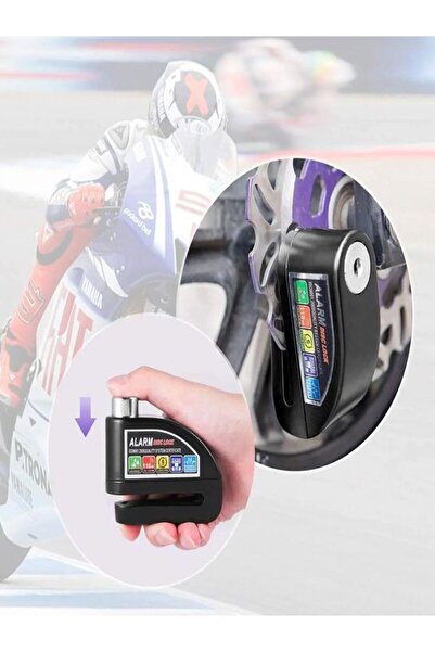 Çelik Motosiklet Disk Kilit Disk Firen Kilit Iso9001 Ipli 110dp Alarmlı Su Ge...