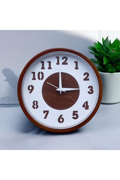 Bahat Mini Living Room Office Kids Room Plastic Wall Clock Diameter 22 cm Antique White