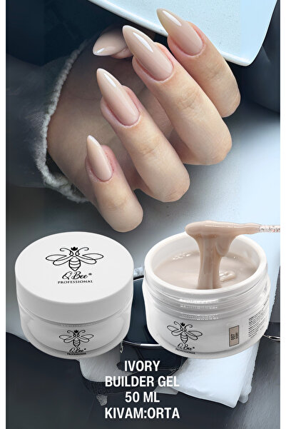QBEE PROFESSIONAL 50ml Protez Tırnak Jeli Builder Gel Ivory TPO&HEMA FREE