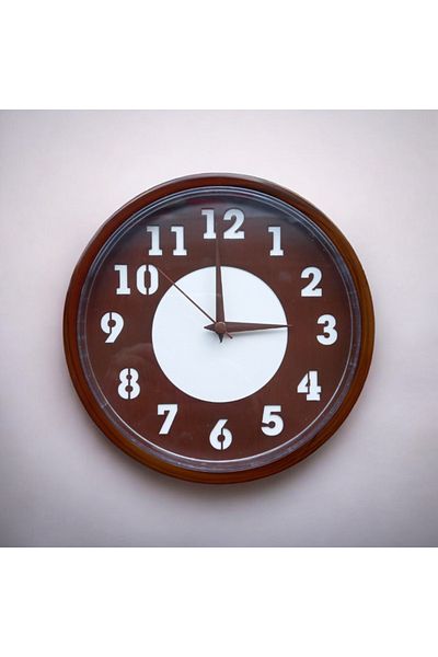 Bahat Mini Living Room Office Children's Room Plastic Wall Clock Diameter 22 cm Antique