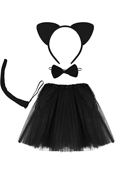 Leyaton Lwlhmrs-Ieg Ieg ™   Cat Skirt, Crown, Tail and Bow Tie Set, Black Col...