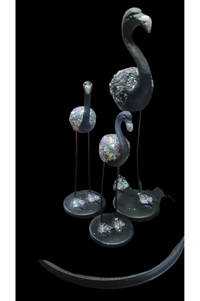 TEVFİK GÜNDAY DEKORASYON Günday 3 Lü Flamingogümüş Pullu