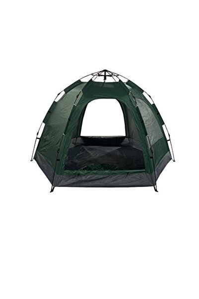 Onetick 6 Kişilik Altıgen Tam Otomatik Pencereli Aile Kamp Çadırı 270x270x160