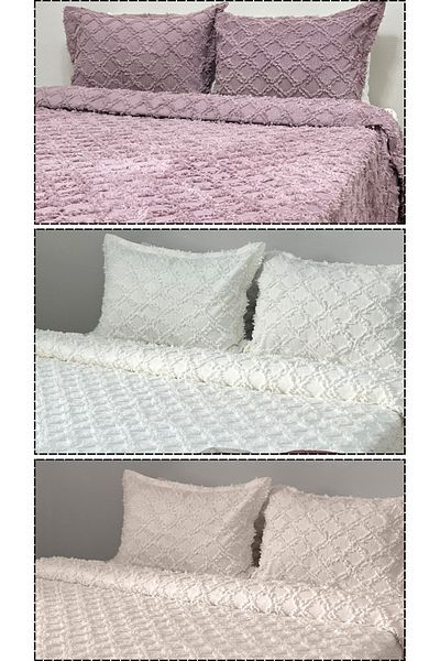 lusso stile Siena Double Bedspread Anthracite 250X260Cm 2 Pillowcases