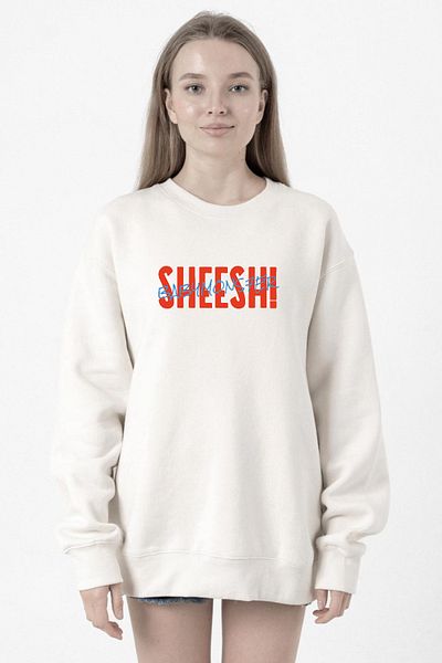 Tshirthane Babymonster Sheesh White Women's 2Ip Sweatshirt