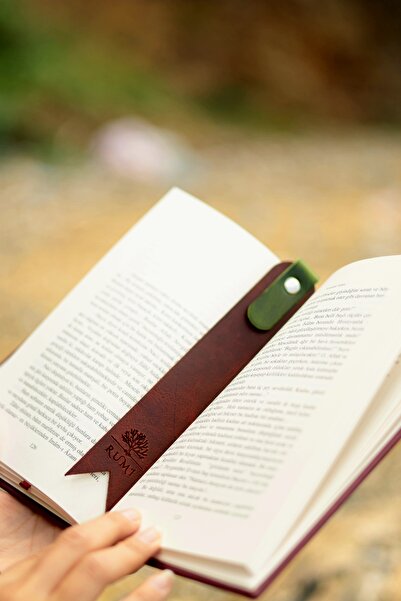 Rumi Deri İsme Özel Kişileştirilebilir Hakiki Deri Kitap Ayracı Erkek & Kadın...