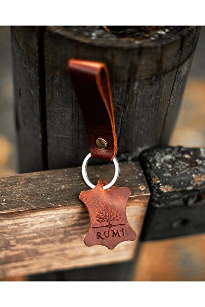 Rumi Deri Anahtarlık Hakiki Deri İsme Özel Kişiselleştirilebilir Kadın/Erkek Öğretmenler Günü Hediyesi