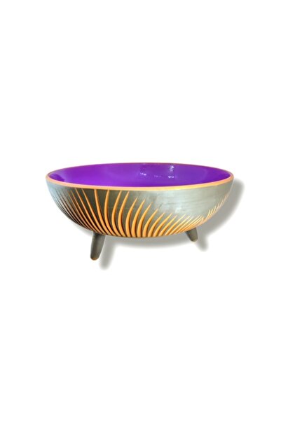 çömlek diyarı DECORATIVE FOOT BOWL 25CM