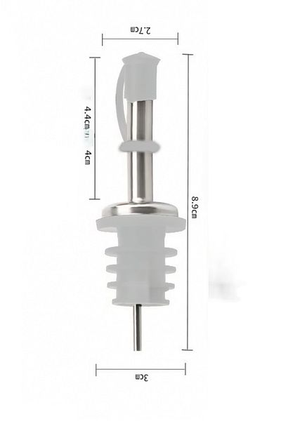 TheBRo 2 Pieces Shiny Metal Cap Bottle Pourer, Pourer, Bottle Stopper