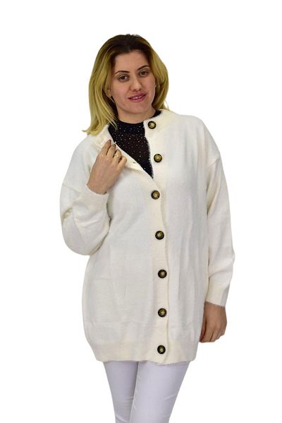 BAGLAN Women's Knitwear Buttoned Cardigan 2416 Bgl-St04066
