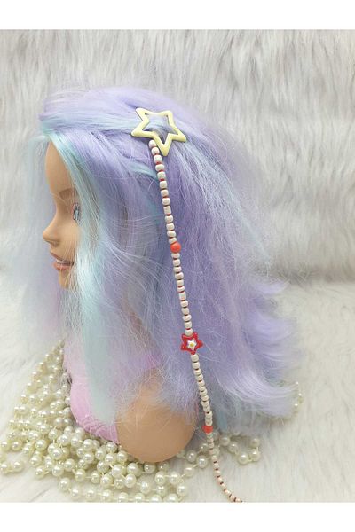 HAPPY HANDMADE 24cm Starry Clasp - Sheet Metal Bead and Hair Earring, Accessory and Gift