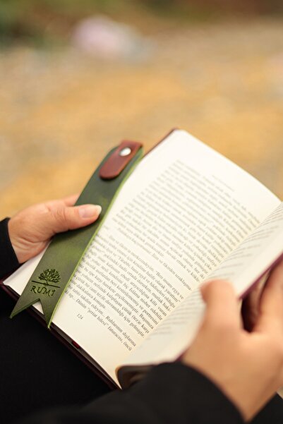 Rumi Deri İsme Özel Kişileştirilebilir Hakiki Deri Kitap Ayracı Erkek & Kadın...