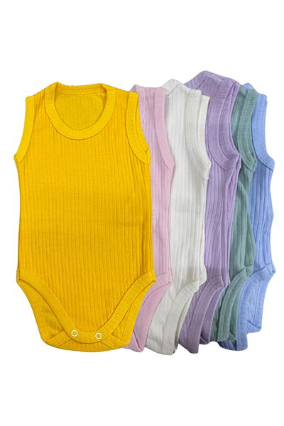 Akface Cotton Combed Cotton Snap Fastener Newborn and Baby Corded Undershirt Bady Bodysuit
