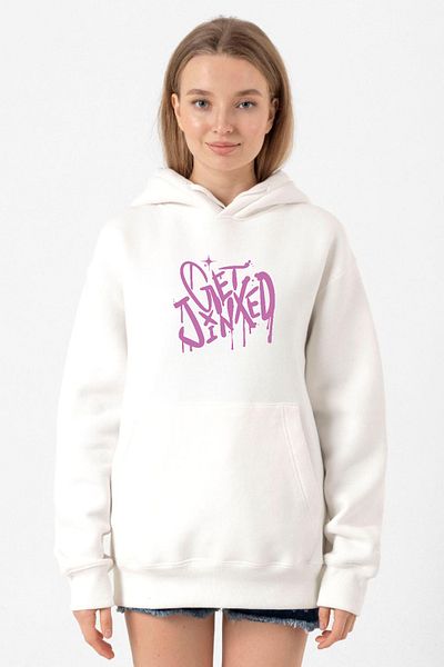 Tshirthane Arcane Get Jinxed White Women's 3Ip Hooded Sweatshirt