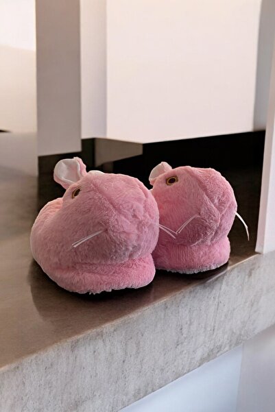 HAKKE Unisex House Slippers with Rabbit Figure and Plush Slippers