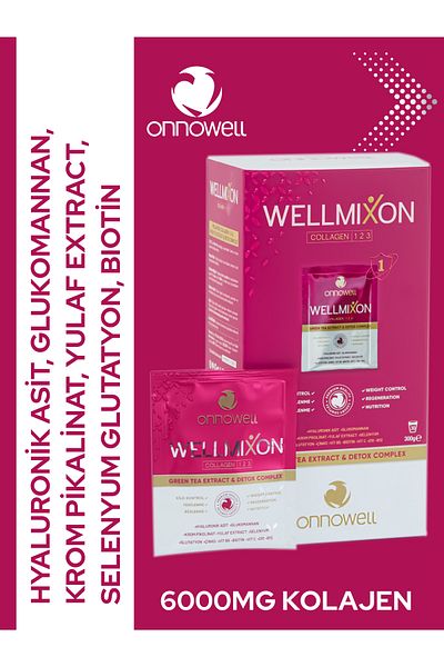 ONNOWELL - Wellmixon - Collagen Type1, Collagen Type2, Collagen Type3, Glucomannan, Biotin, Glutathione
