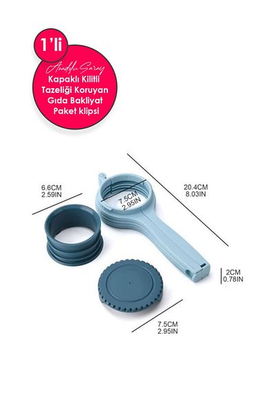 Anadolu Saray Lockable Freshness Preserving Food Pulses Package Clip Packaging Sachet Bag Capping Apparatus