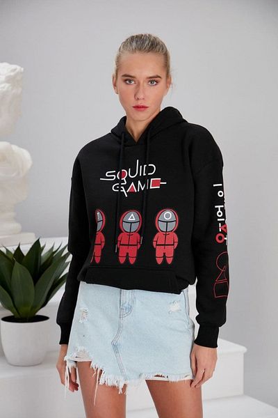 Tshirthane Squid Game Black Women's Hoodie 3Ip