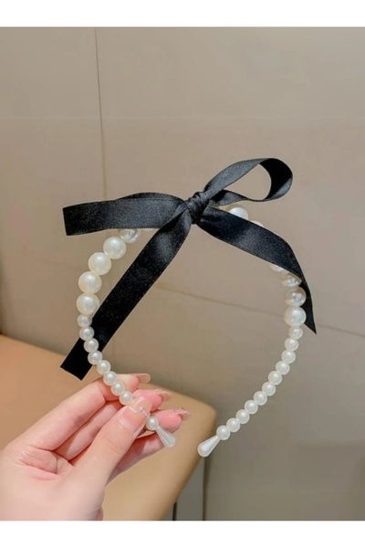 MAKSESUAR Γυναικείο στέμμα με φιόγκο και πέρλες