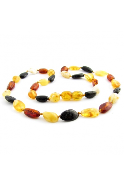 Arden Global Yetişkin Kehribar Kolye Orijinal Sertifikalı Oval Mix