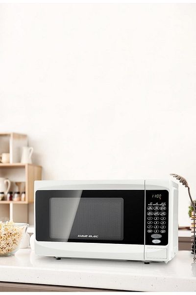ALSAIF Electric Microwave Oven Digital, Auto Weight Cooking, 99 Minutes Timer With Bell Ring, 700w, White